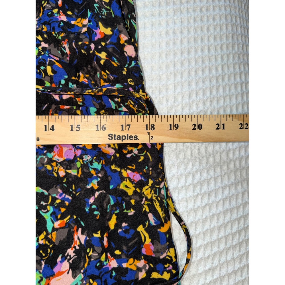 Collective Concepts Dress Womens Medium Black Multicolor Abstract Splatter Mini - Picture 6 of 9